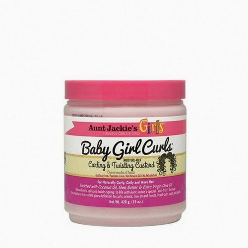 Aunt Jackie's Girls Baby Girl Curls Curling & Twisting Custard, 15 oz x-pression