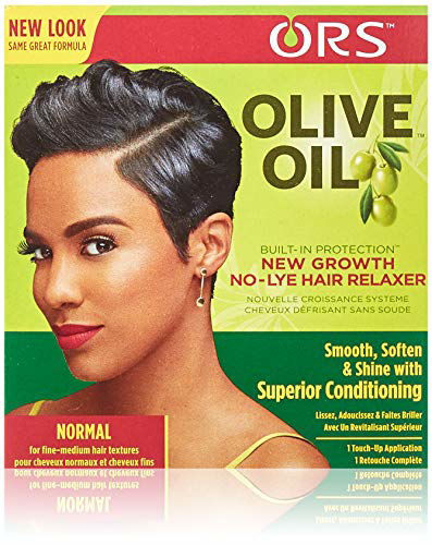 ORS Organic Root Stimulator Olive Oil New Growth Relaxer Normal,3 Ounce x-pression