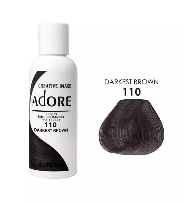 2 X ADORE SEMI PERMANENT HAIR DYE COLOR AMMONIA PEROXIDE ALCOHOL FREE 118 ML x-pression