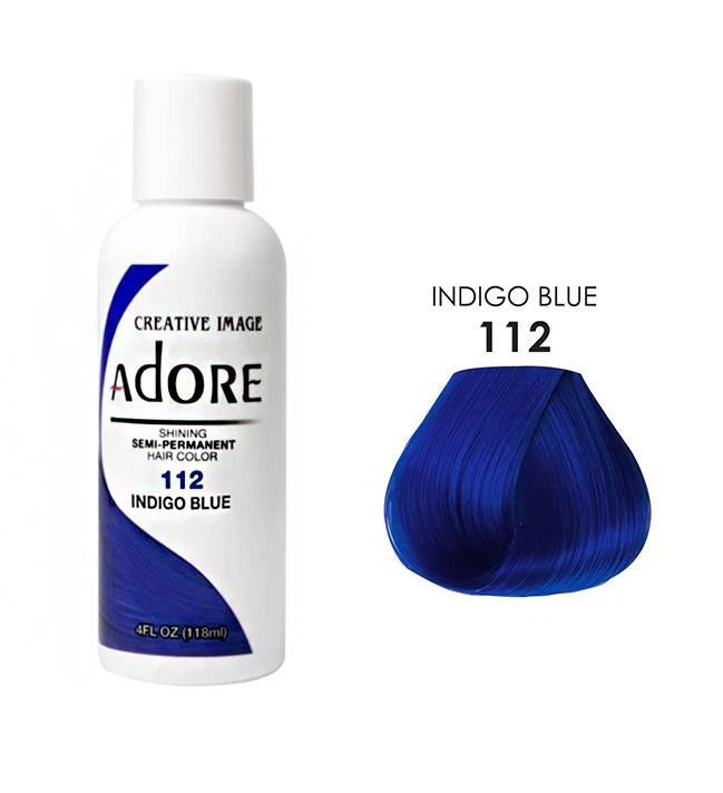 2 X ADORE SEMI PERMANENT HAIR DYE COLOR AMMONIA PEROXIDE ALCOHOL FREE 118 ML x-pression