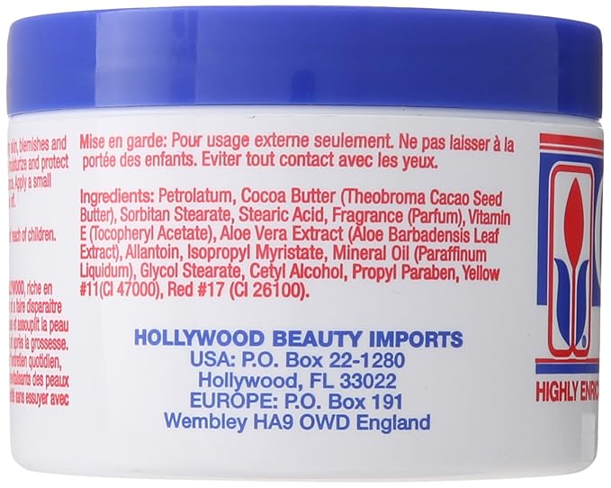 Hollywood Beauty Cocoa Butter Skin Cream With Vitamin E - Enrich, Soothe, & Smooth Dry Skin x-pression