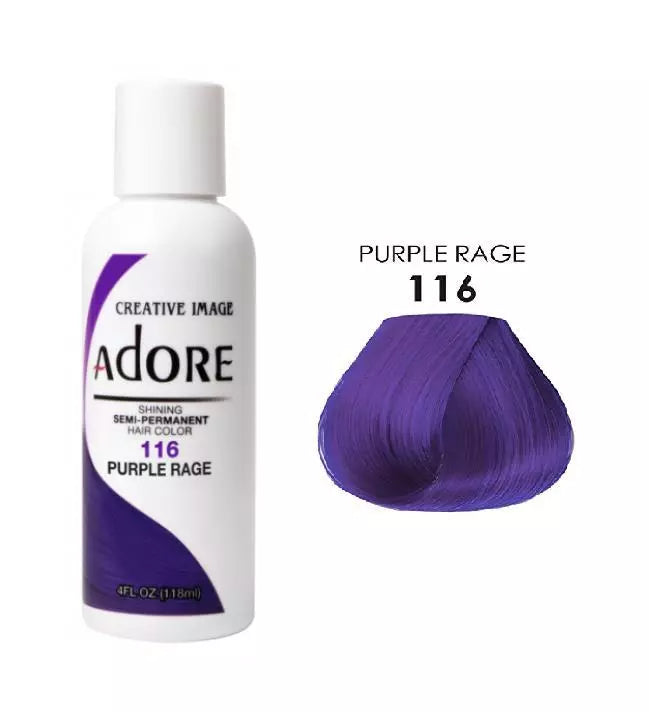 2 X ADORE SEMI PERMANENT HAIR DYE COLOR AMMONIA PEROXIDE ALCOHOL FREE 118 ML x-pression