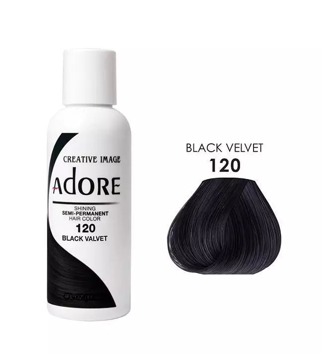 2 X ADORE SEMI PERMANENT HAIR DYE COLOR AMMONIA PEROXIDE ALCOHOL FREE 118 ML x-pression