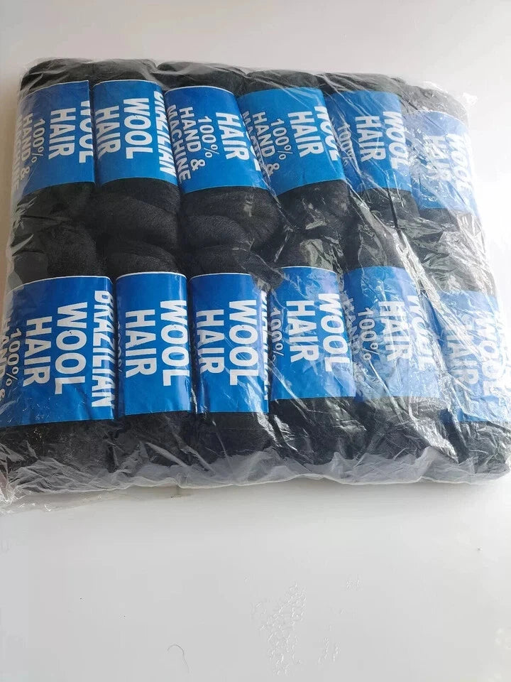 Brazilian Wool Hair Yarn For Braids Twist Faux Locks & Knitting