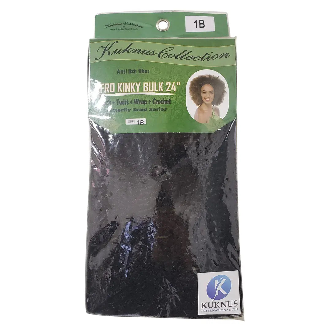 Kuknus Collection Afro Kinky Bulk Afro Twist Hair Extensions 24" Anti itch Fiber x-pression