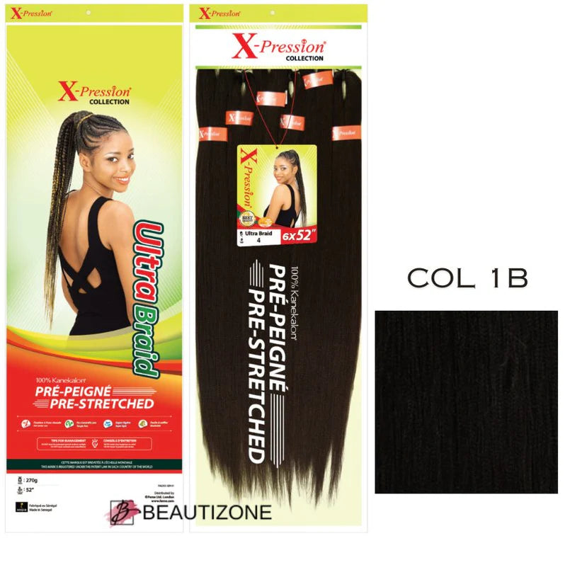 X-Pression -  Synthetic Pre-Stretched 6x Value Pack Ultra Braid 52" Length x-pression