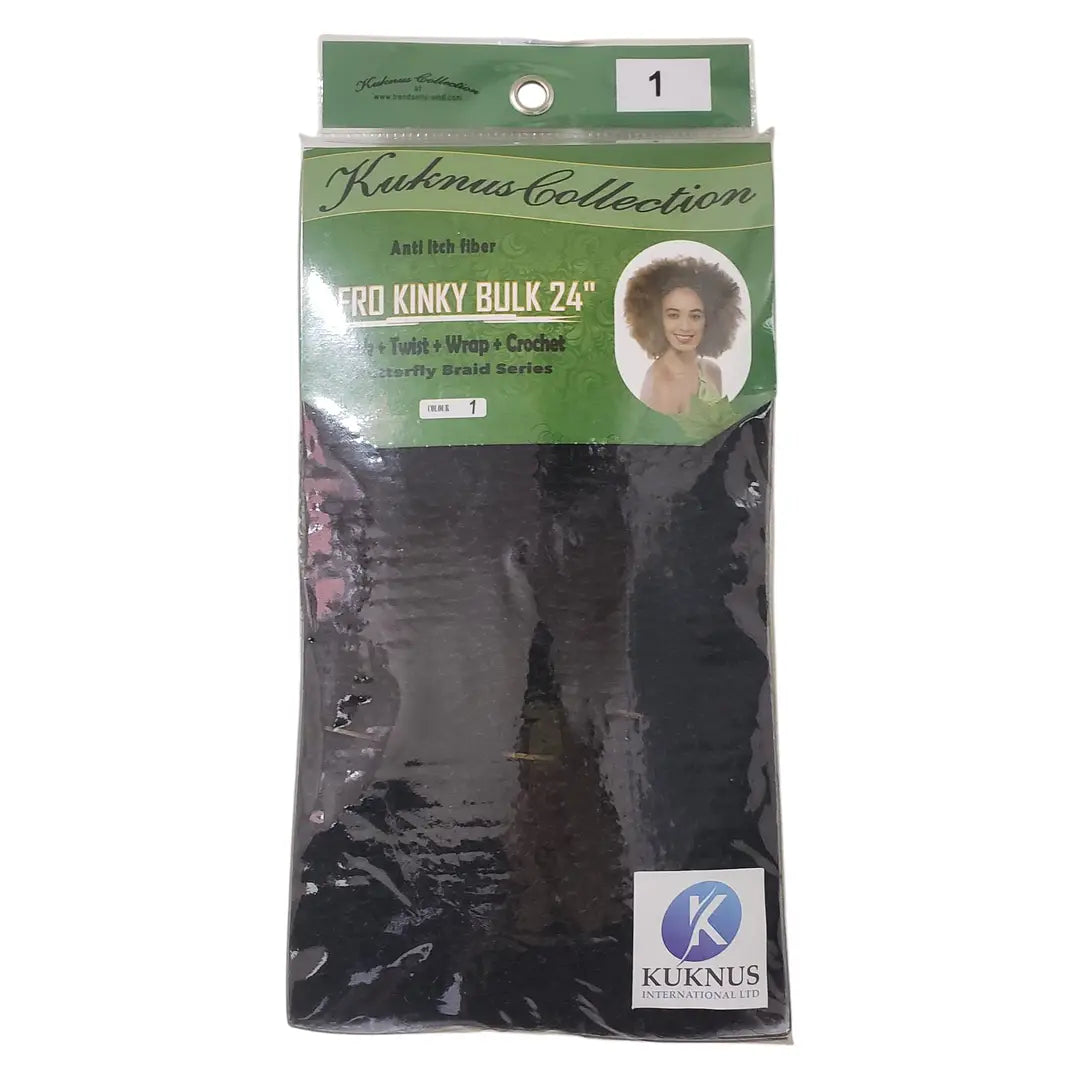 Kuknus Collection Afro Kinky Bulk Afro Twist Hair Extensions 24" Anti itch Fiber x-pression