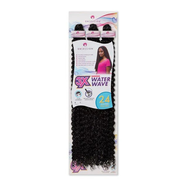 Obsession Bulk 3x - 24" Inches Water Wave Crochet Hair x-pression
