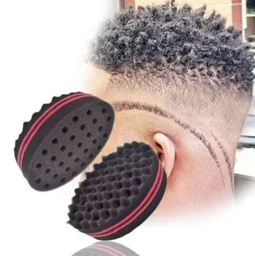 Double Sided Barber Hair Brush Sponge Dreads Locking Twist Curl Wave x-pression