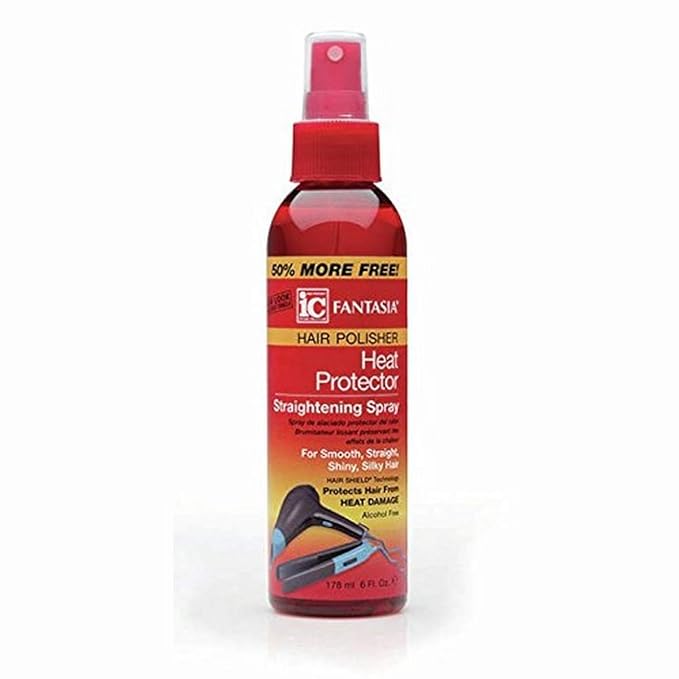 IC Fantasia Hair Polisher Heat Protector Straightening Spray, 6 Ounce x-pression