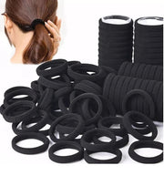 12-48pcs Large Cotton Stretch Ties Band Ponytail Headband for Thick & Curly Hair x-pression