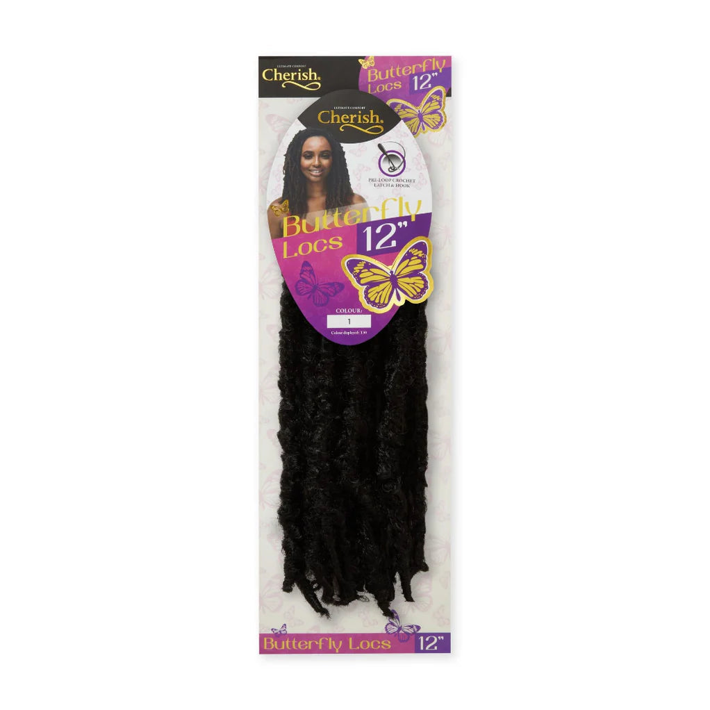Cherish Bulk Butterfly Locs 12” & 18” - Pre-Looped Crochet Hair for Effortless & Stylish Faux Locs x-pression