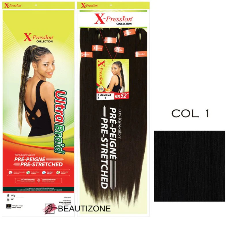 X-Pression -  Synthetic Pre-Stretched 6x Value Pack Ultra Braid 52" Length x-pression