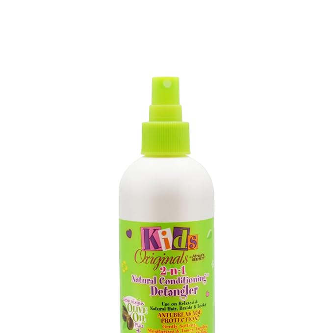 Originals by Africa's Best Kids 2-n-1 Natural Conditioning Detangler, 12oz Bottle, Formulated with Extra Virgin Olive Oil, For Natural, Texturized, or Relaxed Hair