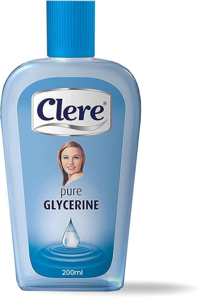 CLERE 100% Pure Glycerine Liquid for Versatile Skin Care – Glycerin for Face Moisturizes Dry Skin, Softens, and Glycerol Reduces Stretch Marks