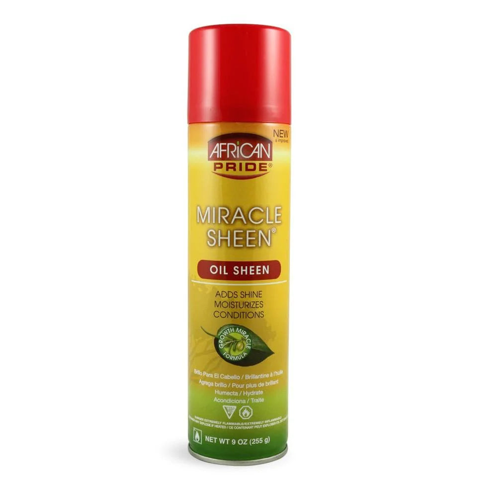African Pride Miracle Sheen Oil Sheen Spray, 9 oz, 255 g x-pression