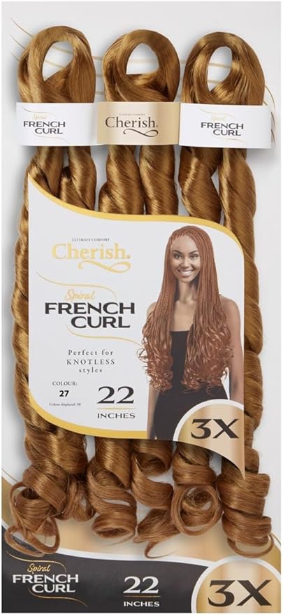 Cherish Spiral French Curl Braid Pre Stretched 3X- 22" x-pression