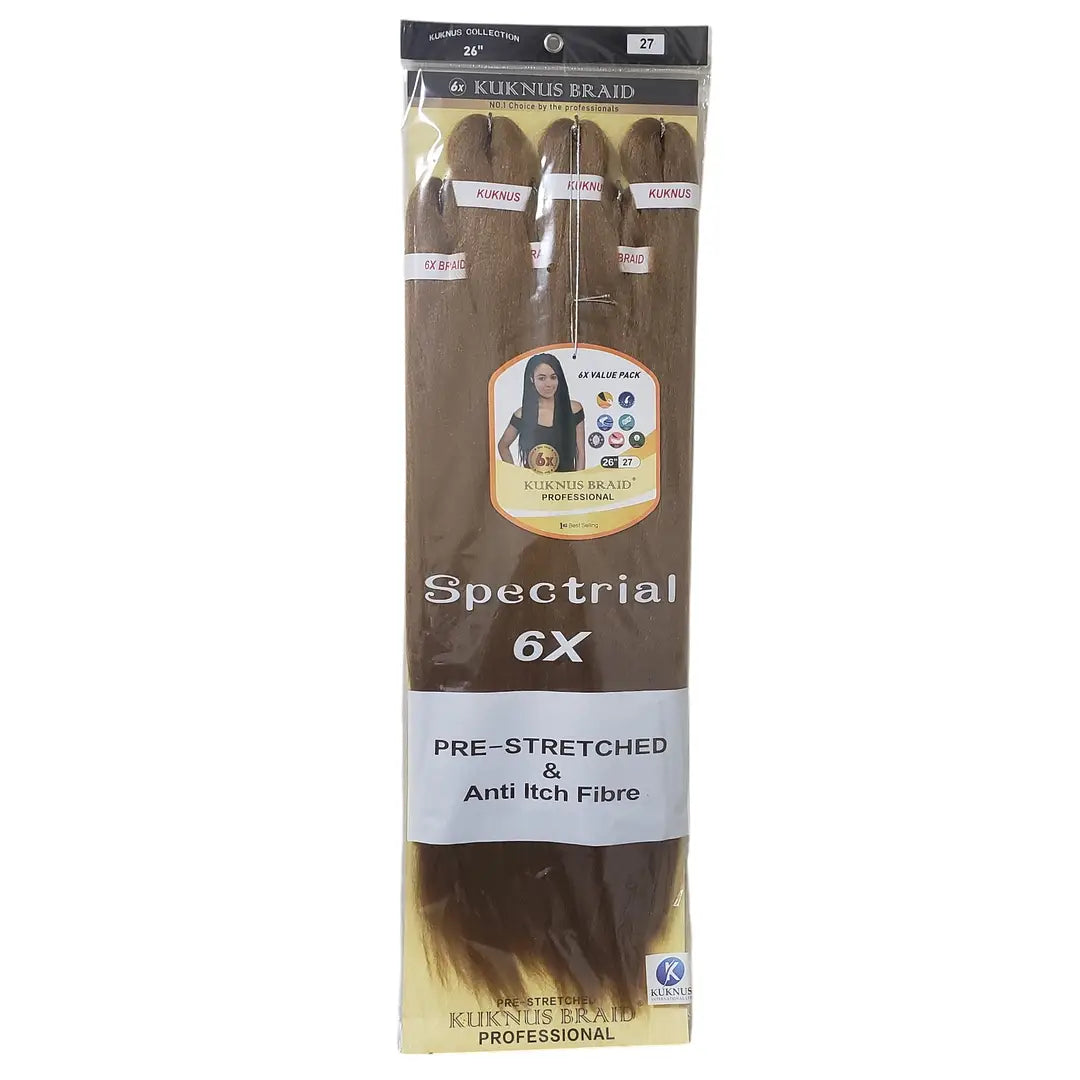 Kuknus Braid Professional 6X Pre-Stretched Anti-Itch Fibre 26″ x-pression