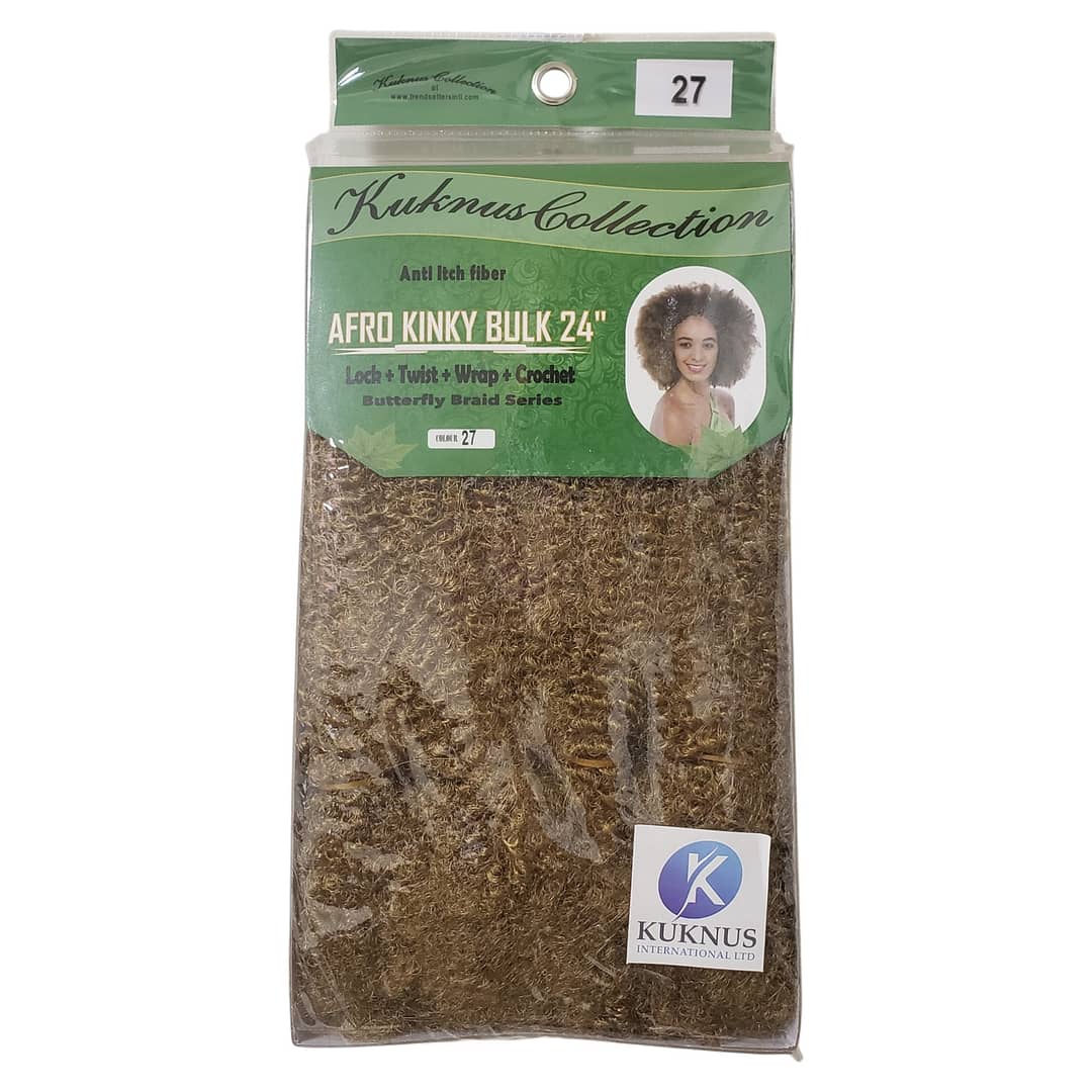 Kuknus Collection Afro Kinky Bulk Afro Twist Hair Extensions 24" Anti itch Fiber x-pression