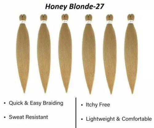 SMART BRAID 6 IN A PACK 28" Pre-Stretched Extension Human Hair Thick Ponytail x-pression