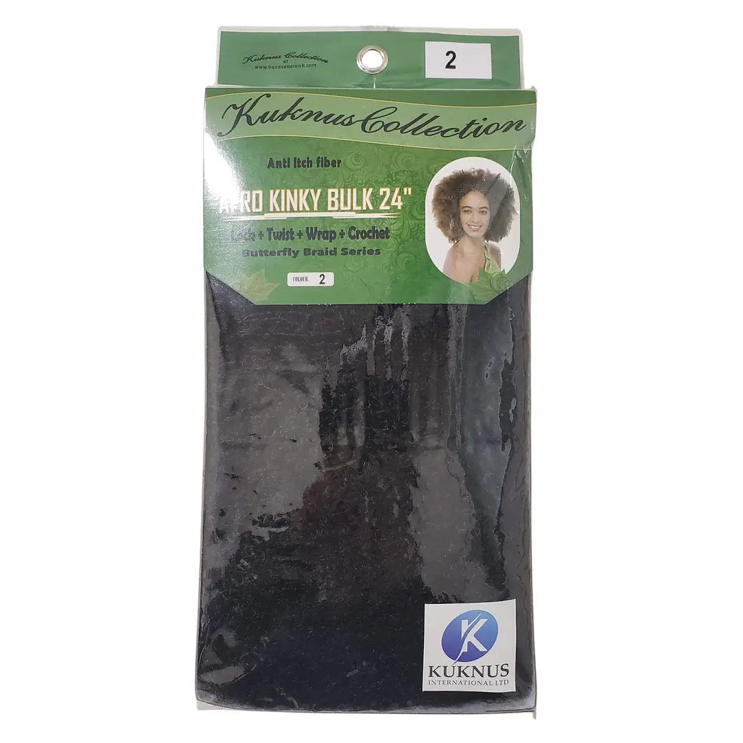 Kuknus Collection Afro Kinky Bulk Afro Twist Hair Extensions 24" Anti itch Fiber x-pression