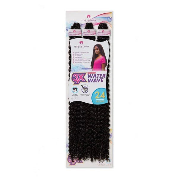 Obsession Bulk 3x - 24" Inches Water Wave Crochet Hair x-pression