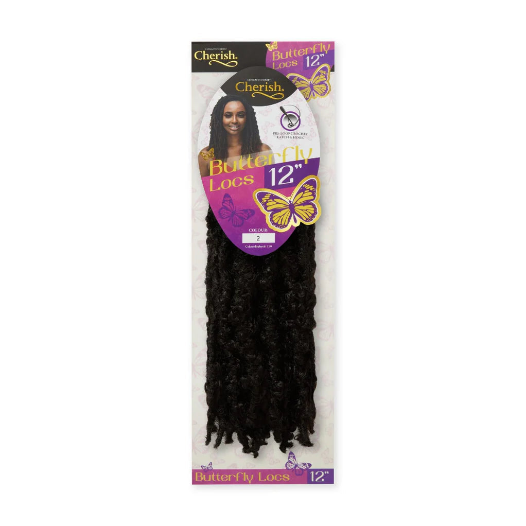 Cherish Bulk Butterfly Locs 12” & 18” - Pre-Looped Crochet Hair for Effortless & Stylish Faux Locs x-pression
