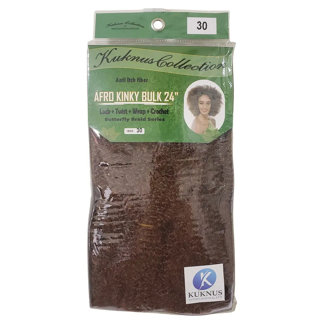 Kuknus Collection Afro Kinky Bulk Afro Twist Hair Extensions 24" Anti itch Fiber x-pression