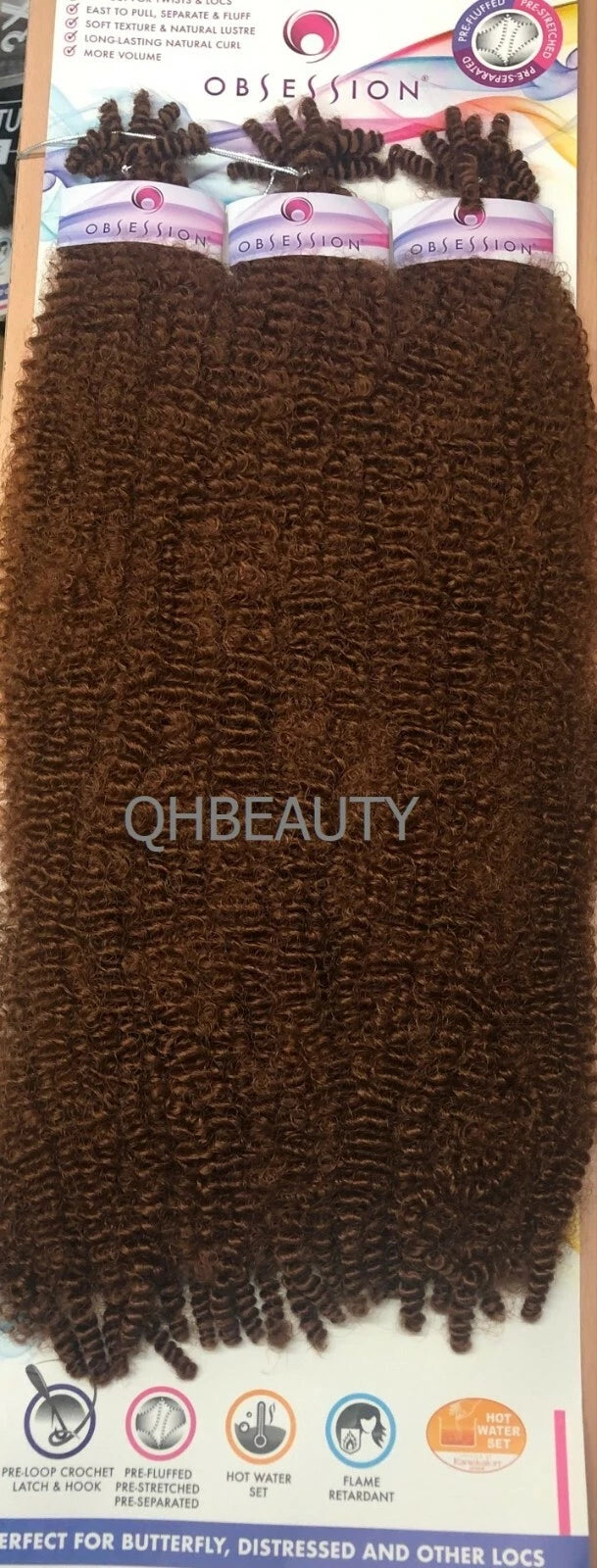 OBSESSION SYNTHETIC CROCHET SOFT BRAID 3X PRE-FLUFFED - POPPIN TWIST 16'' & 20" x-pression