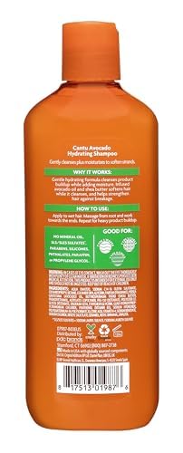 Cantu Avocado Sulfate Free Shampoo with Avocado Oil Shea Butter, 13.5 Fl Oz (400 ml) x-pression
