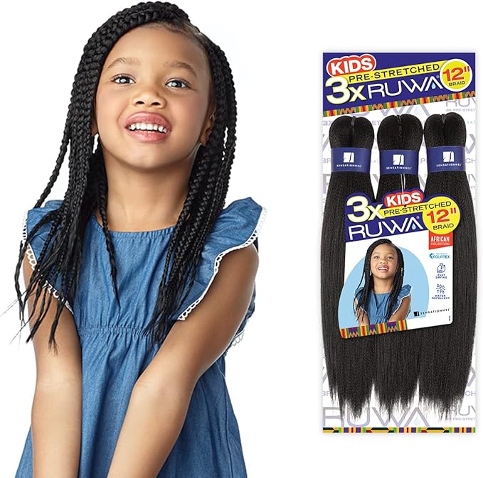 Sensationnel 3X RUWA pre-stretched braid 12"  (KIDS) x-pression