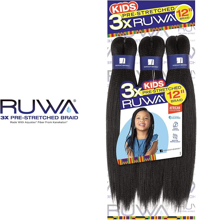 Sensationnel 3X RUWA pre-stretched braid 12"  (KIDS) x-pression