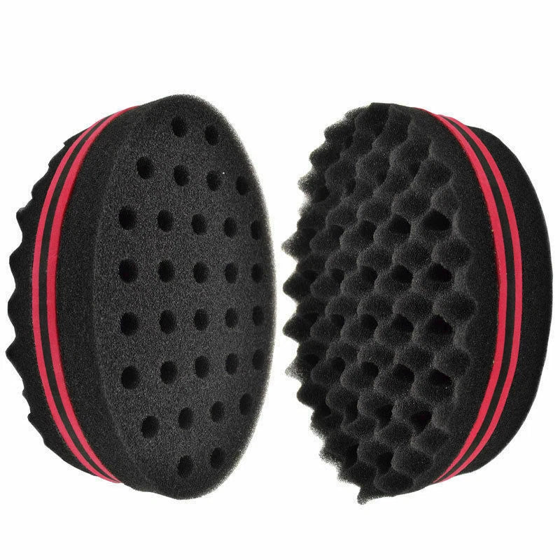Double Sided Barber Hair Brush Sponge Dreads Locking Twist Curl Wave x-pression
