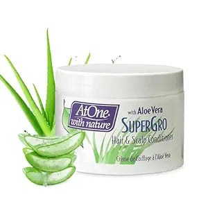 AtOne with Nature Hair and Scalp Conditioner - Hair SuperGro with Aloe Vera & Rosemary Extracts for Dry Hair,5.5Oz