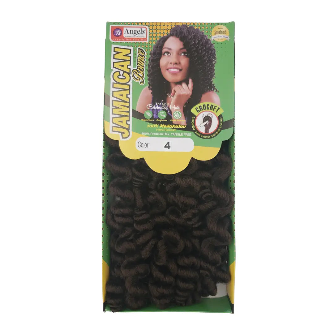 Angels Jamaican Bounce Crochet Hair Jumpy Wand Curl Crochet Braids Hair Synthetic x-pression