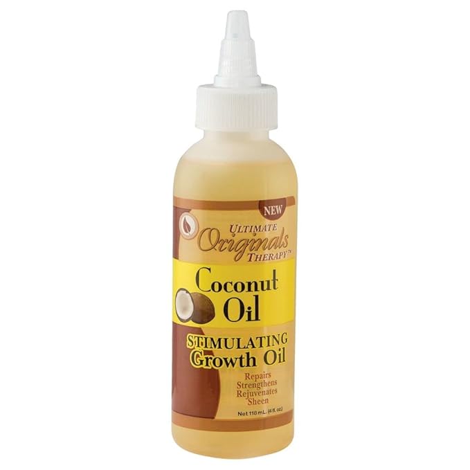 Originals by Africa's Best Therapy Coconut Oil Stimulating Growth Oil, Penetrates & Rejuvenates Hair, Skin and Nails For All Day Long Moisturizing and Conditioning, 4oz Bottle x-pression