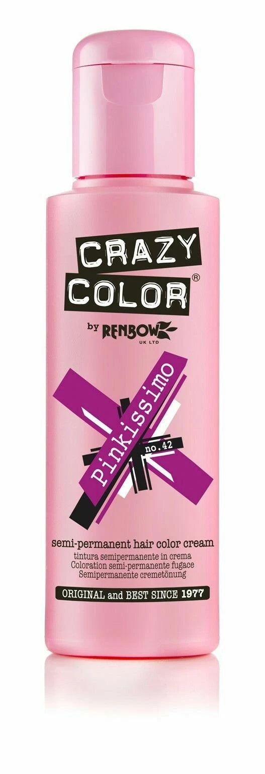 2X CRAZY COLOR SEMI PERMANENT HAIR DYE 100ml - All Colours x-pression
