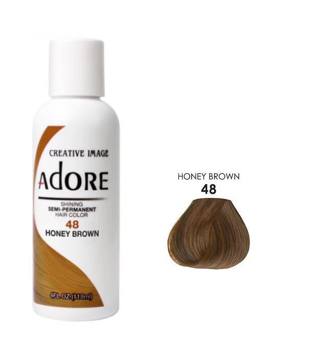 2 X ADORE SEMI PERMANENT HAIR DYE COLOR AMMONIA PEROXIDE ALCOHOL FREE 118 ML x-pression