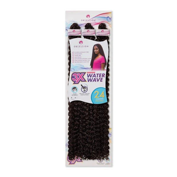 Obsession Bulk 3x - 24" Inches Water Wave Crochet Hair x-pression