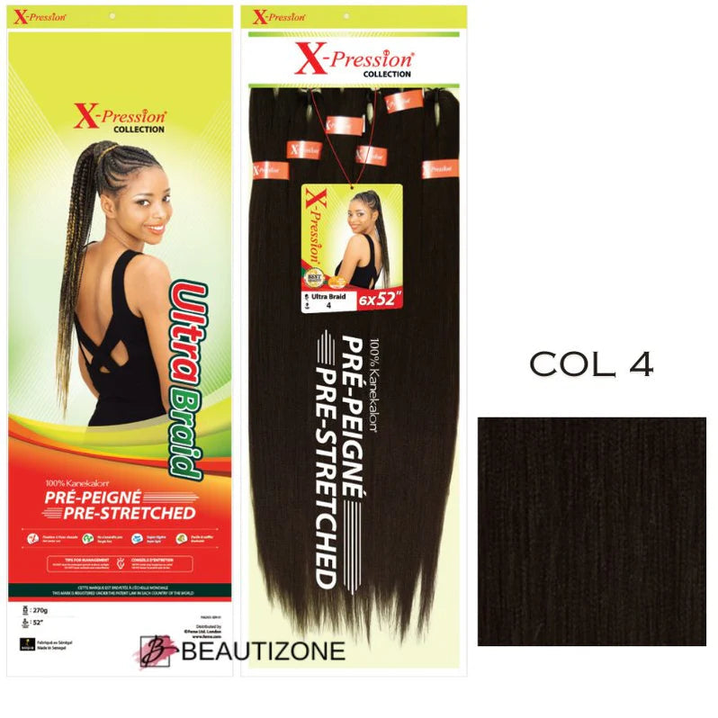 X-Pression -  Synthetic Pre-Stretched 6x Value Pack Ultra Braid 52" Length x-pression