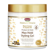 African Pride Moisture Miracle Max Hold Styling Gel with Black Castor Oil& Jojoba Oil - 18 fl oz x-pression