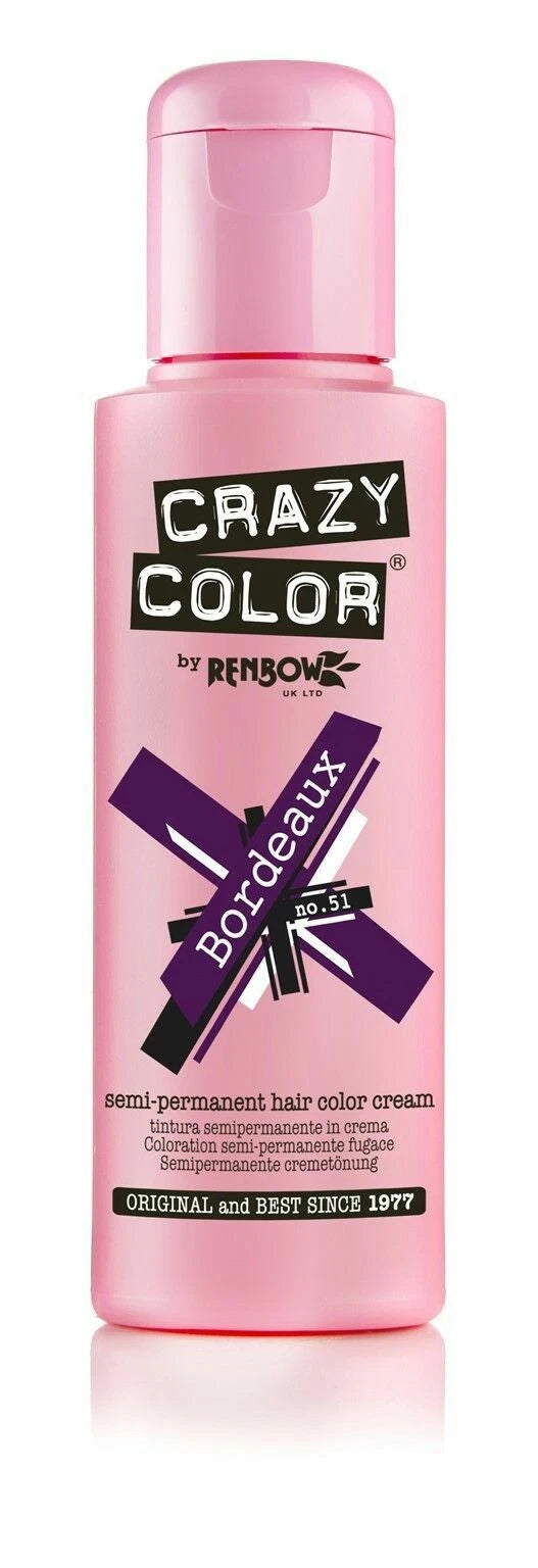 Crazy Color Semi Permanent Hair Colour Cream - 100 ml - All Colors x-pression
