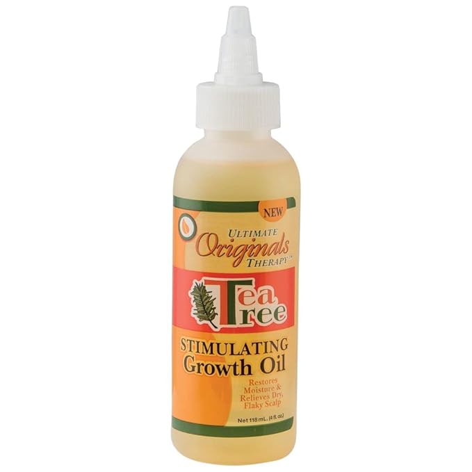 Originals by Africa's Best Therapy Tea Tree Oil Stimulating Growth Oil - Moisturizing Treatment for Hair and Scalp, Relieves Itchiness and Flakiness, Replenishes Brittle Hair, 4oz Bottle x-pression