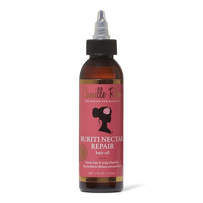 Camille Rose Buriti Nectar Repair Hair Oil, for Dry Brittle Lifeless Textured Hair, 4 fl oz x-pression