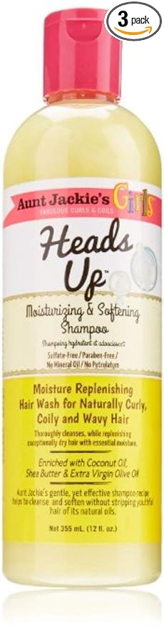 Aunt Jackie's Girls Heads Up Moisturizing & Softening Shampoo , Coconut, 12 Fl Oz x-pression