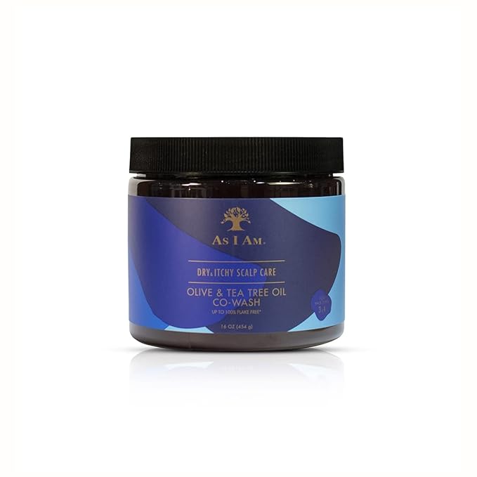 As I Am Dry & Itchy Scalp Care Cowash - 16 ounce - Enriched with Zinc Pyrithione, Olive Oil, and Tea Tree Oil - Fights Dandruff and Seborrheic Dermatitis x-pression