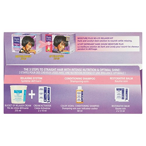 Dark & Lovely No Lye Relaxer Regular for Normal Hair Kit, 1 Application x-pression