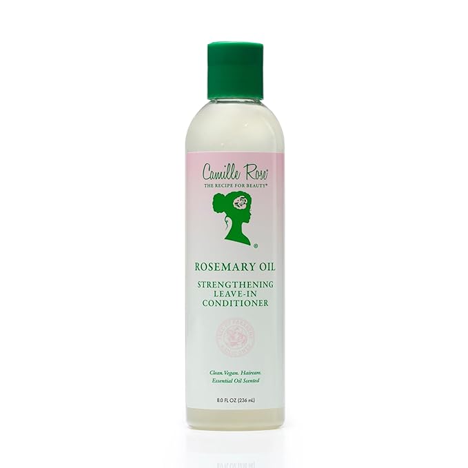 Camille Rose Rosemary Oil Strengthening Leave-In Conditioner, with Castor, Peppermint & Rosemary Oils to Encourage Hair Growth, Detangle & Moisturize, 8 fl oz x-pression
