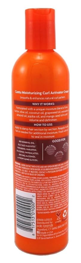 CANTU Shea Butter Moisturizing Curl Activator Cream, 12 Oz (355 ml) x-pression