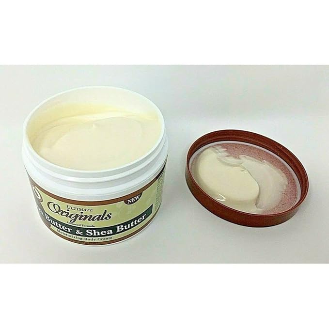 Originals by Africa's Best Cocoa Butter & Shea Butter Moisturizing Body Cream, Superior Blend of Natural Ingredients for Velvety Smooth, Nourished Skin, 8oz Jar x-pression